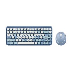 perixx periduo 713bl draadloos compact blauw toetsenbord en muis pastel blauw 1